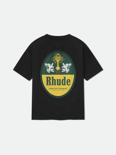 RHUDE Tabaco Tee Vtg Black Mens Apparel